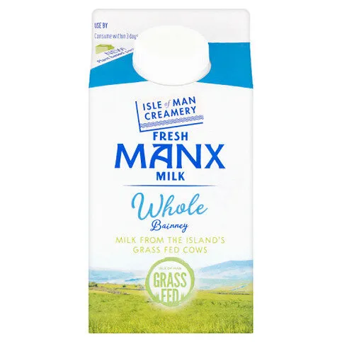 Isle of Man Creamery Fresh Manx Milk Whole 500ml