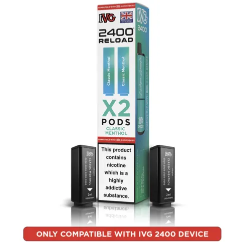 IVG 2400 Reload Pods Classical Menthol 2 pk