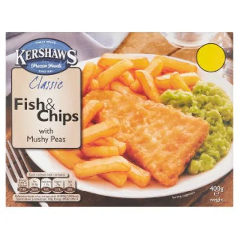 Kershaws Classic Fish & Chips with Mushy Peas 400g
