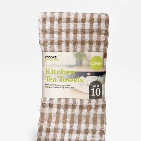 Kooks Kitchen Tea Towels 10pack