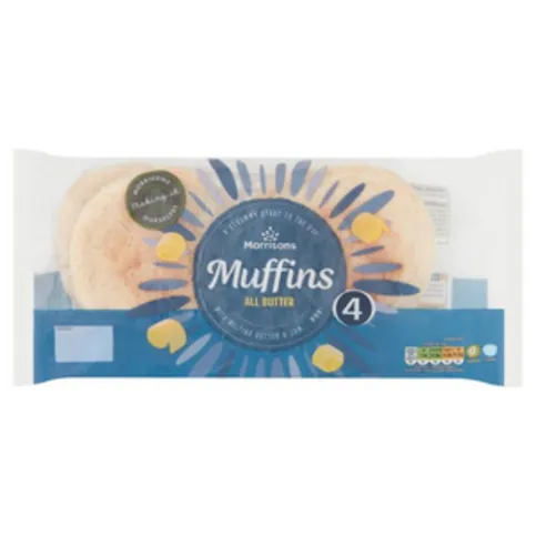 Morrisons Butter Muffins 4 Pack