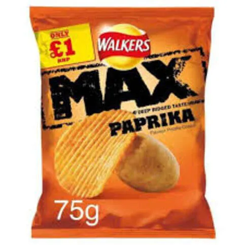 Walkers Max Paprika 75g