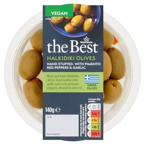 Morrisons Best Double Stuffed Olives 140g