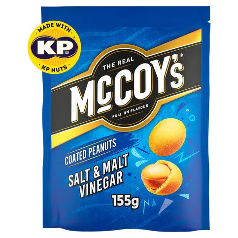 McCoy's Coated Peanuts Salt & Malt Vinegar 155g