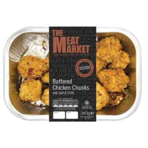 Meat Market Battered Chicken Chunks With Salt Chilli 340g