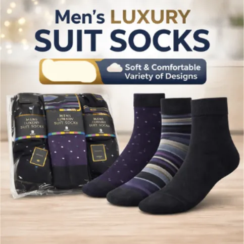 Mens Luxury Suit Socks 3 pack UK 6-11