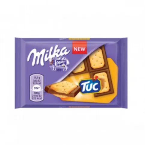 Milka Alpine Milk Chocolate and Tuc Cracker 5 x 87g