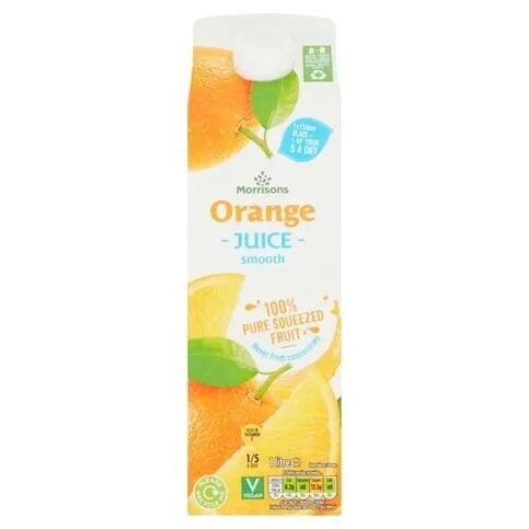 Morrisons 100% Fruit Smooth Orange Juice 1L