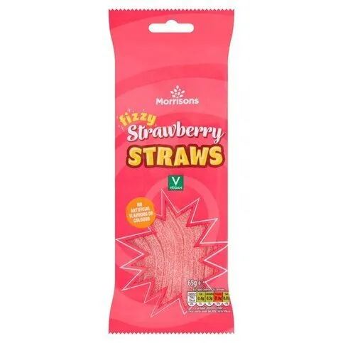 M Strawberry Straws 65g