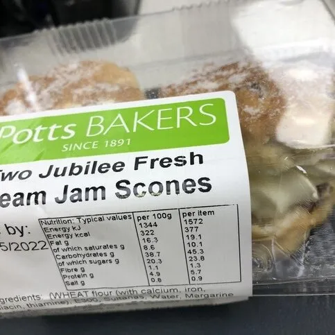 NEW Jubilee Fresh Cream Scones 