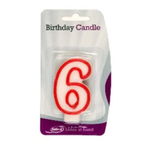 Solv-X Birthday Candle Number 6