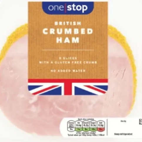 One Stop British Crumbed Ham 125g