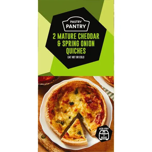 Pastry Pantry 2pk Mature Cheese & Spring Onion Quiche 240g