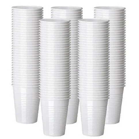 PLASTIC CUPS WHITE 100