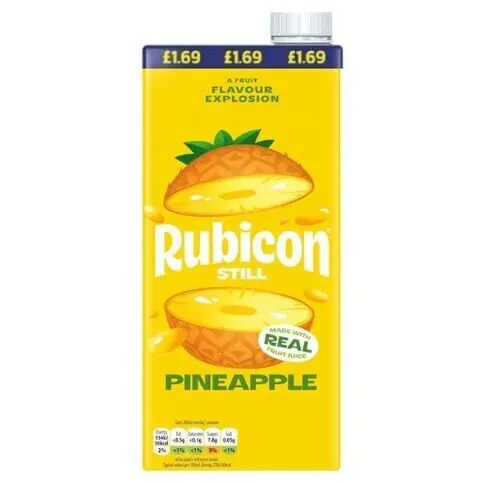 RUBICON STILL CARTON PINEAPPLE PM£1.69 1LTR