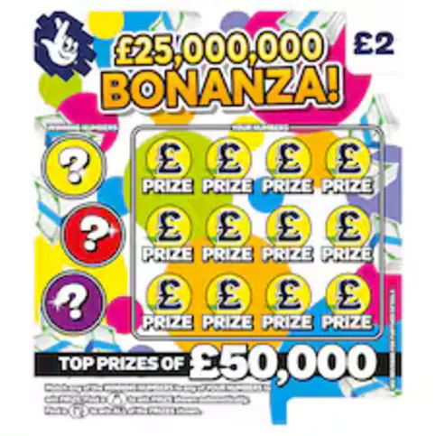 SCRATCHCARD: £25,000,000 BONANZA £2