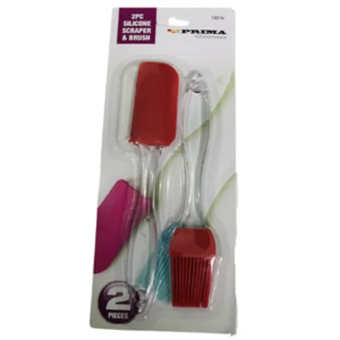 Silicone Scraper & Brush 2 Pack