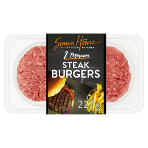 Simon Howie Premium Steak Burgers 2s 227G