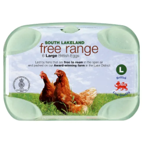 South Lakeland Free Range 6 Large British Eggs