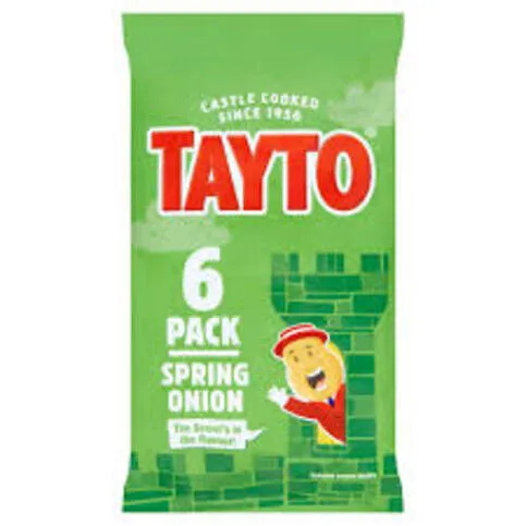 Tayto spring onion 6pk