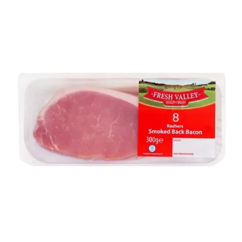 Fresh Valley Smoked Back Bacon Rashers 300g