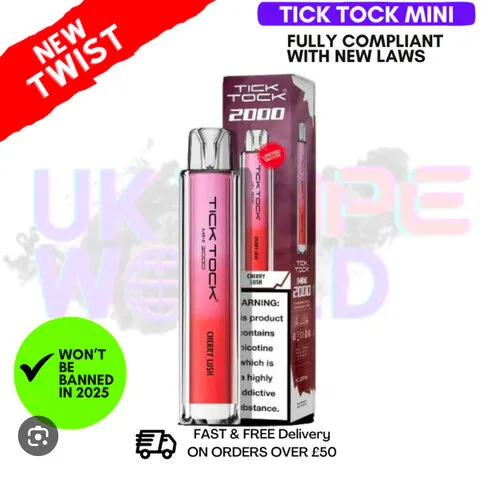 Tick Tock Cherry Lush 2000 Puffs 