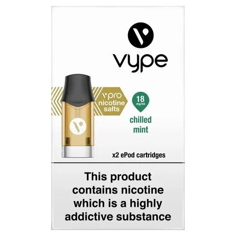 Vype vPro x2 ePod Cartridges Chilled Mint 18mg/ml