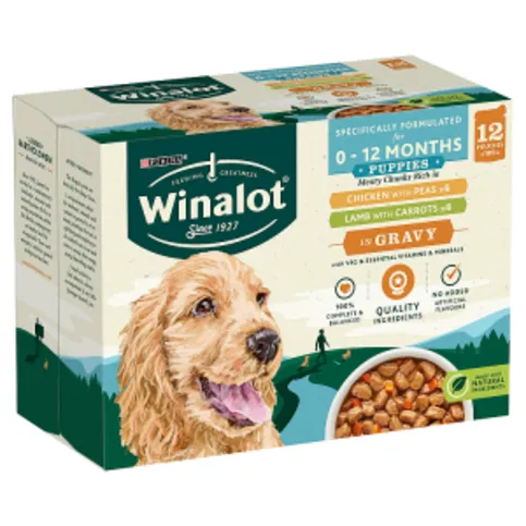 Winalot Puppy Food Pouches Mixed in Gravy 12 x 100g