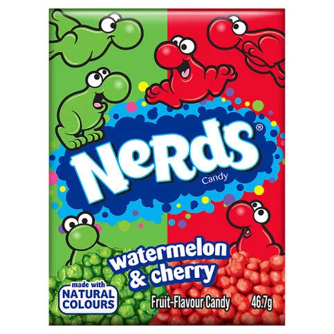 Nerds Watermelon & Cherry Fruit-Flavour Candy 46.7g