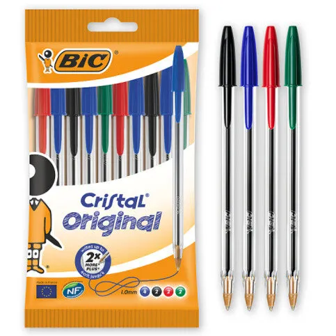 BIC Cristal Original Ball Pens x10