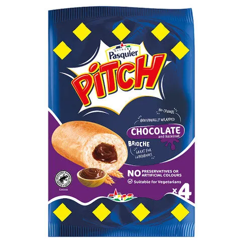 Brioche Pasquier Pitch Chocolate and Hazelnut Brioche 4 x 37.5g (150g)