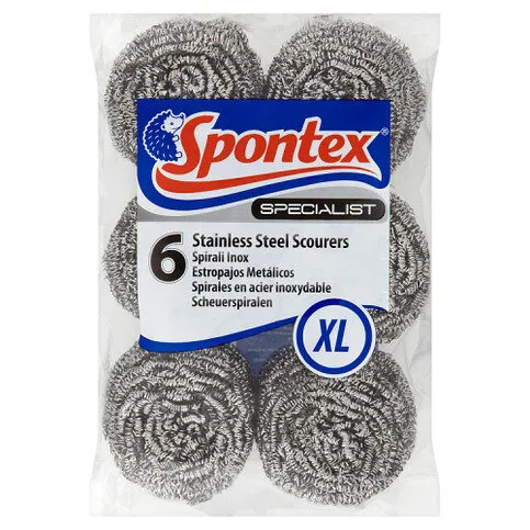 Spontex Specialist 6 Stainless Steel Scourers