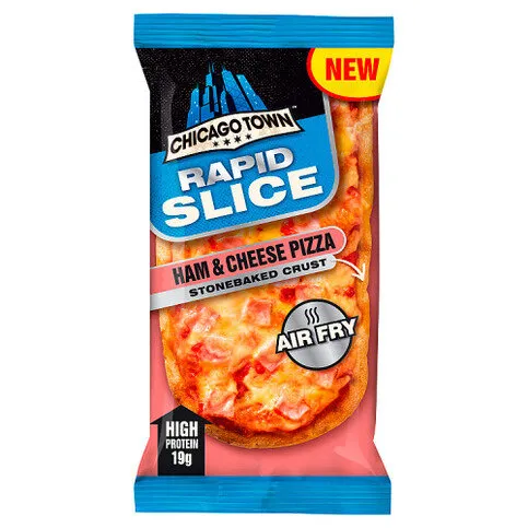 Chicago Town Rapid Slice Ham & Cheese Pizza Stonebaked Crust 140g