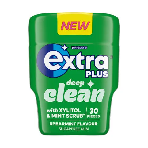 Extra Plus Deep Clean Sugarfree Chewing Gum Bottle (30 Pieces)