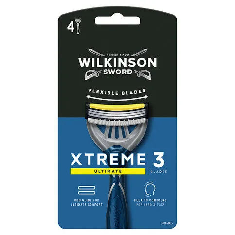 Wilkinson Sword Xtreme 3 Ultimate Comfort Men's Disposable Razors x4