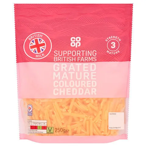 Co-op Grated Mature Coloured Cheddar 250g