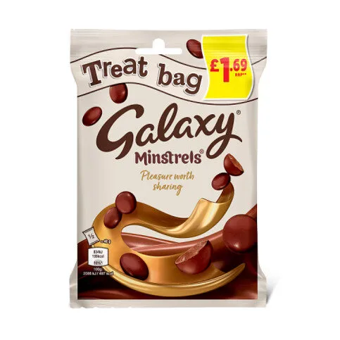 Galaxy Minstrels Milk Chocolate Treat Bag £1.69 PMP 80g