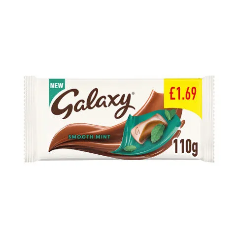 Galaxy Smooth Mint Chocolate Block Bar £1.69 PMP 110g

