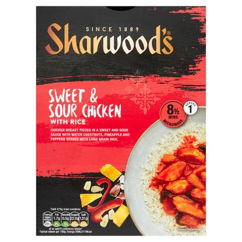 Sharwood's Sweet & Sour Chicken with Rice 375g