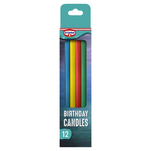 Dr Oetker Rainbow Birthday Candles 12s