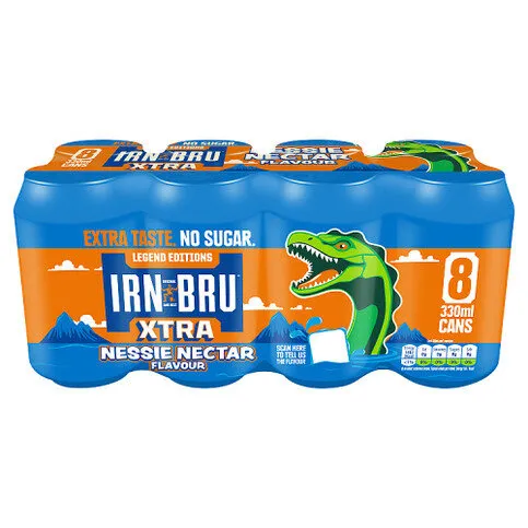 Irn-Bru Xtra Nessie Nectar Flavour 8 x 330ml