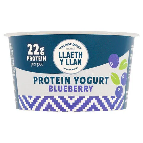 Village Dairy Llaeth Y Llan Blueberry Protein Yogurt 200g