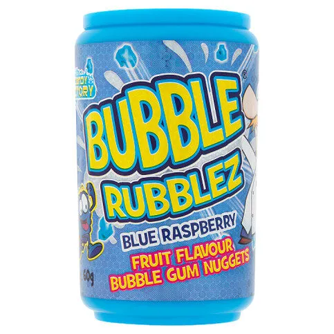 Crazy Candy Factory Bubble Rubblez Fruit Flavour Bubble Gum Nuggets 12 x 60g