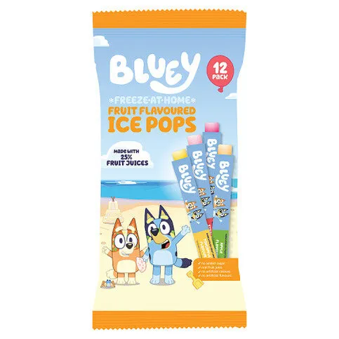 Bluey Fruit Flavoured Ice Pops 12 x 45ml (540ml)