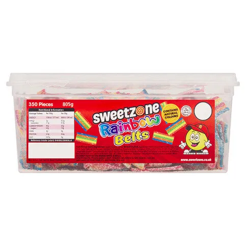 Sweetzone Rainbow Belts Tub 805g