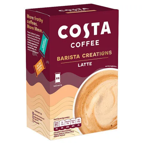 Costa Barista Creations Latte Coffee 6 x 17g (102g)