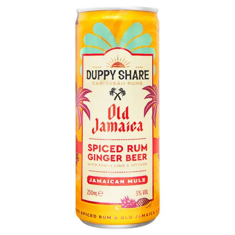 Duppy Share Old Jamaica Spiced Rum Ginger Beer Jamaican Mule 250ml