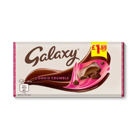 Galaxy Cookie Crumble & Milk Chocolate Bar 114g