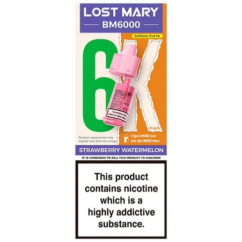 Lost Mary BM6000 Strawberry Watermelon Refillable Pod Kit 20mg/ml