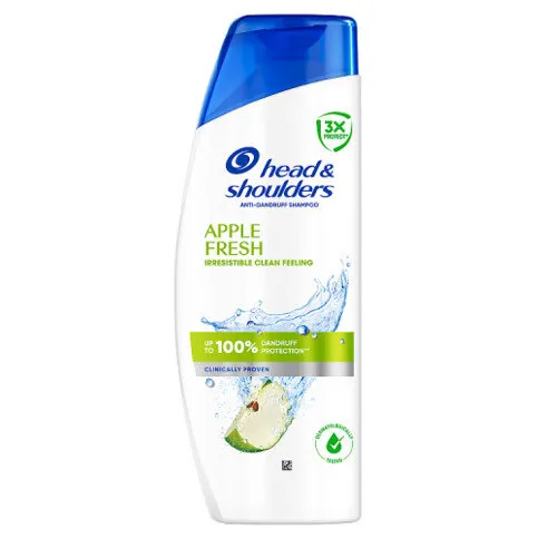 Head & Shoulders Apple Fresh Anti-Dandruff Shampoo 400ml. Works against Dandruff, Oil and Itch